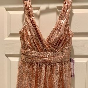 Formal Gold Sequins Dress